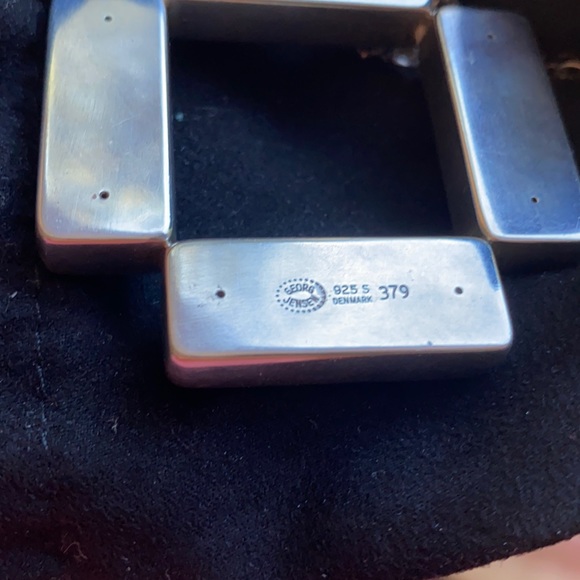 Georg Jensen large square pendant necklace #379 - Picture 3 of 3